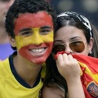 Болельщики сборной Испании по футболу на Кубке Конфедераций